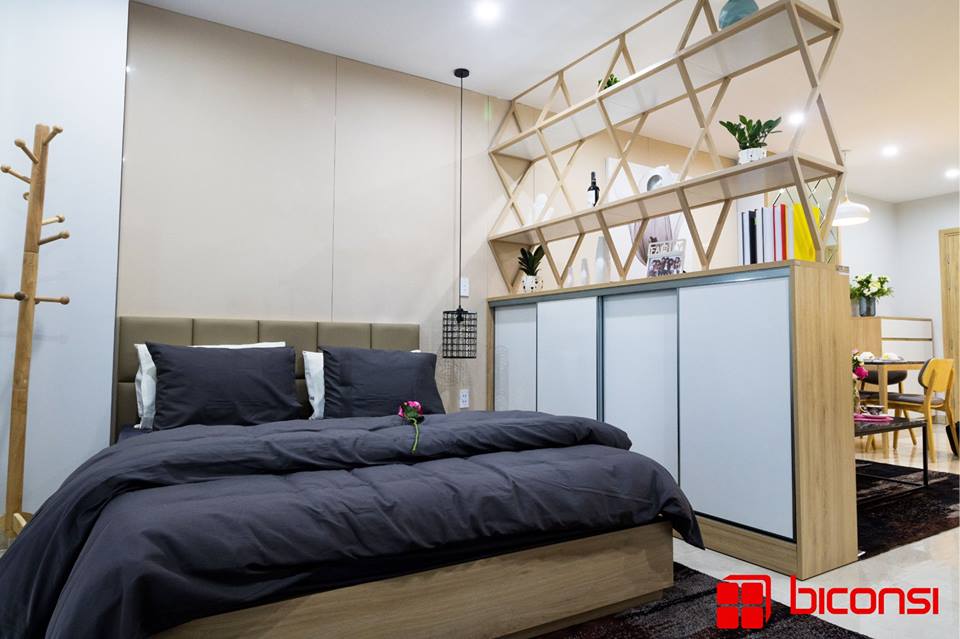 Phòng ngủ căn hộ mẫu 1PN dự án Biconsi Tower Bình Dương