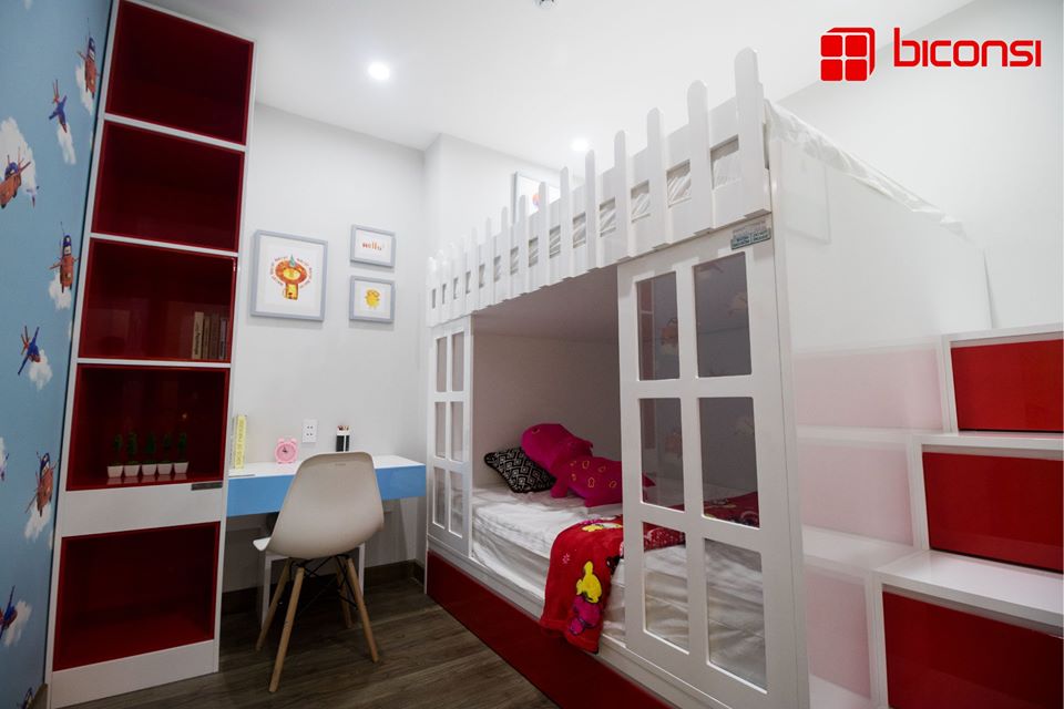 Phòng ngủ trẻ em căn hộ mẫu 2PN dự án Biconsi Tower Bình Dương